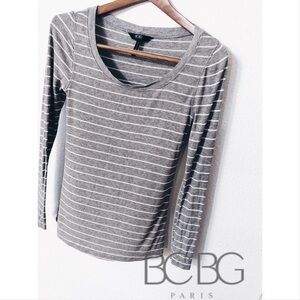 BCBG Paris striped thermal top nwot